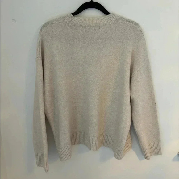 Mango  Oversized Crew Neck Sweater in Cream NWT - Picture 6 of 12